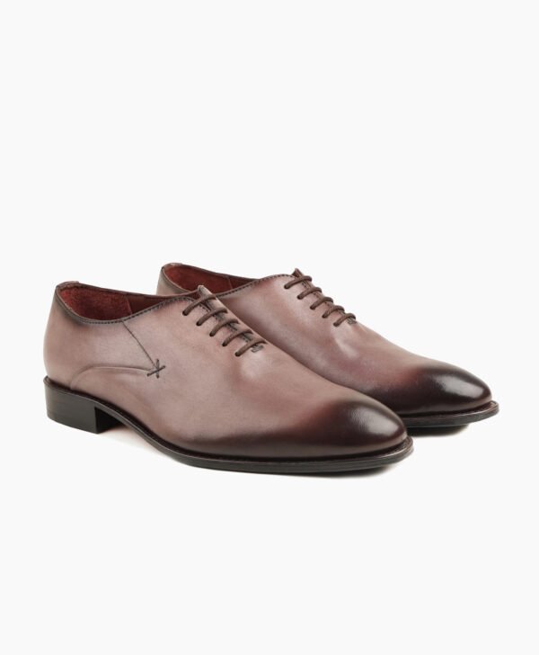 Martinez Wholecut Burnished Beige Calf Leather Shoes