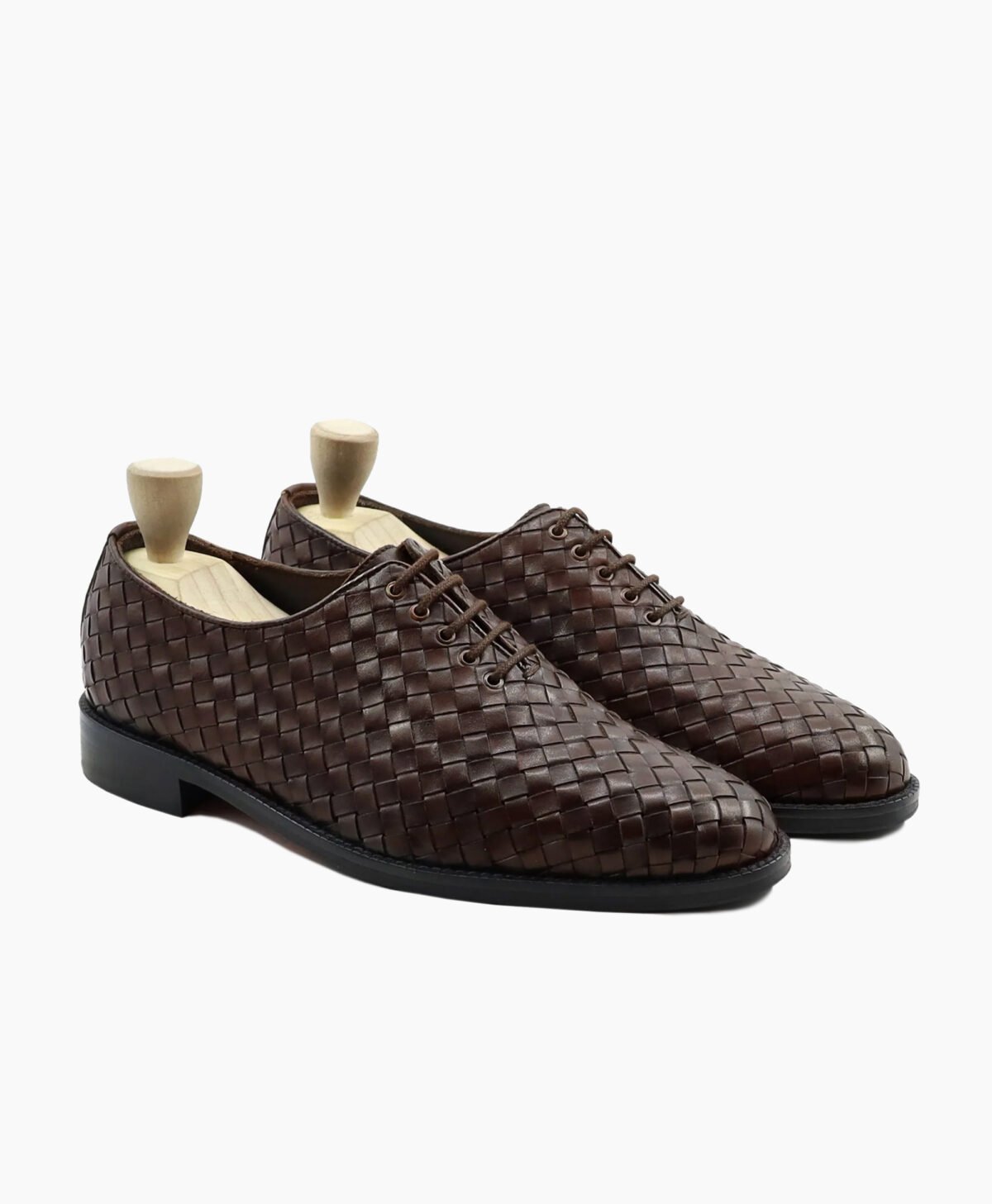 Norwalk Wholecut Dark Brown Hand Woven Calf Leather Shoes Image200