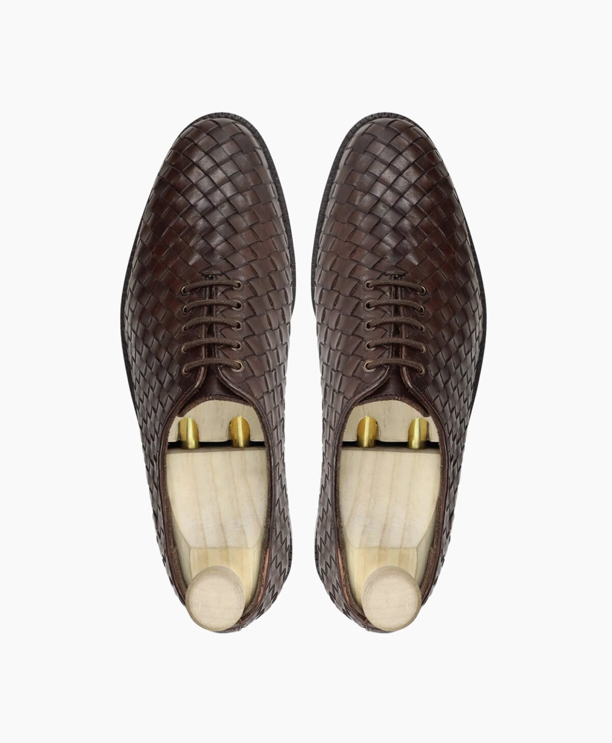 Norwalk Wholecut Dark Brown Hand Woven Calf Leather Shoes Image202