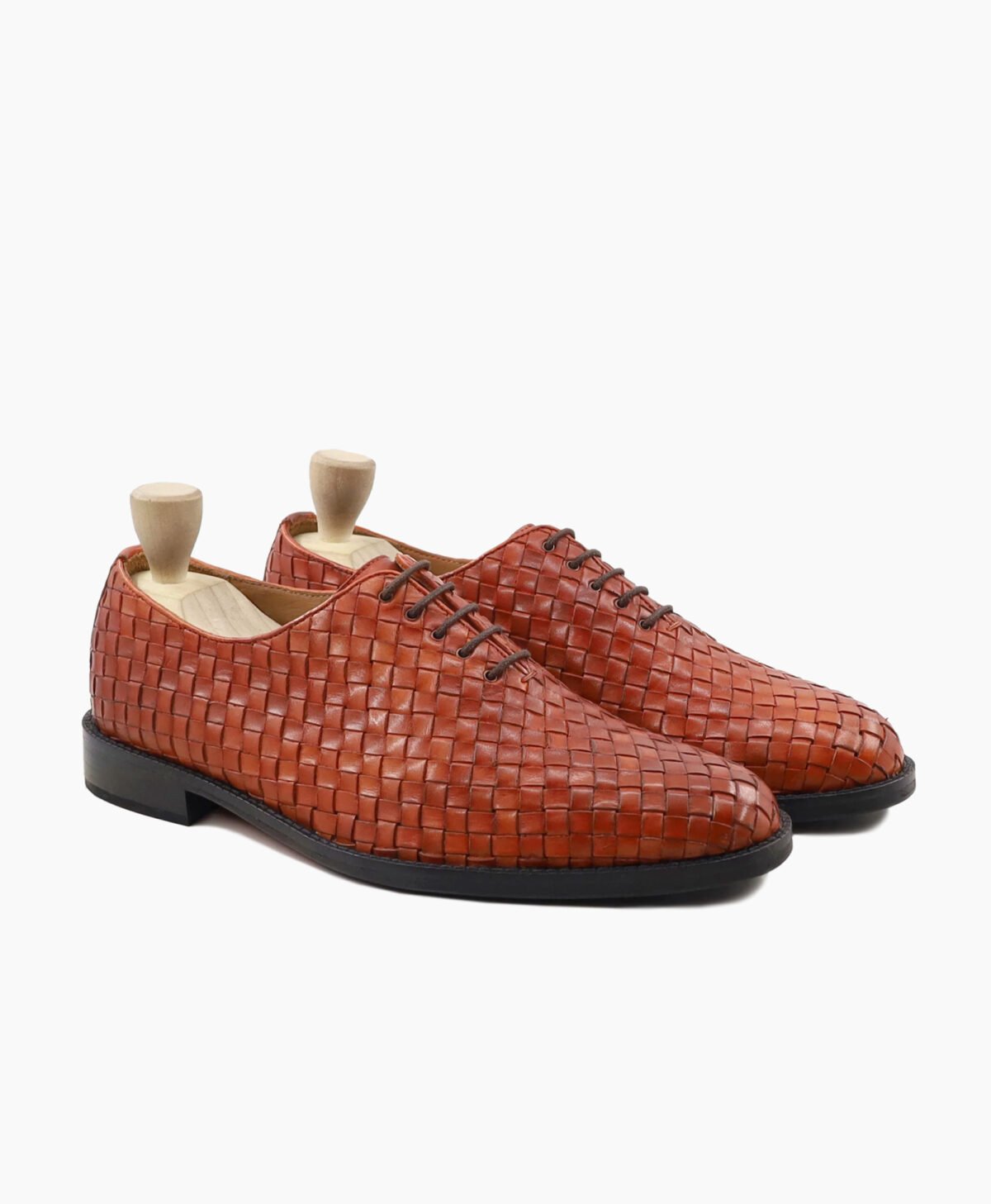 Norwalk Wholecut Tan Hand Woven Calf Leather Shoes Image200