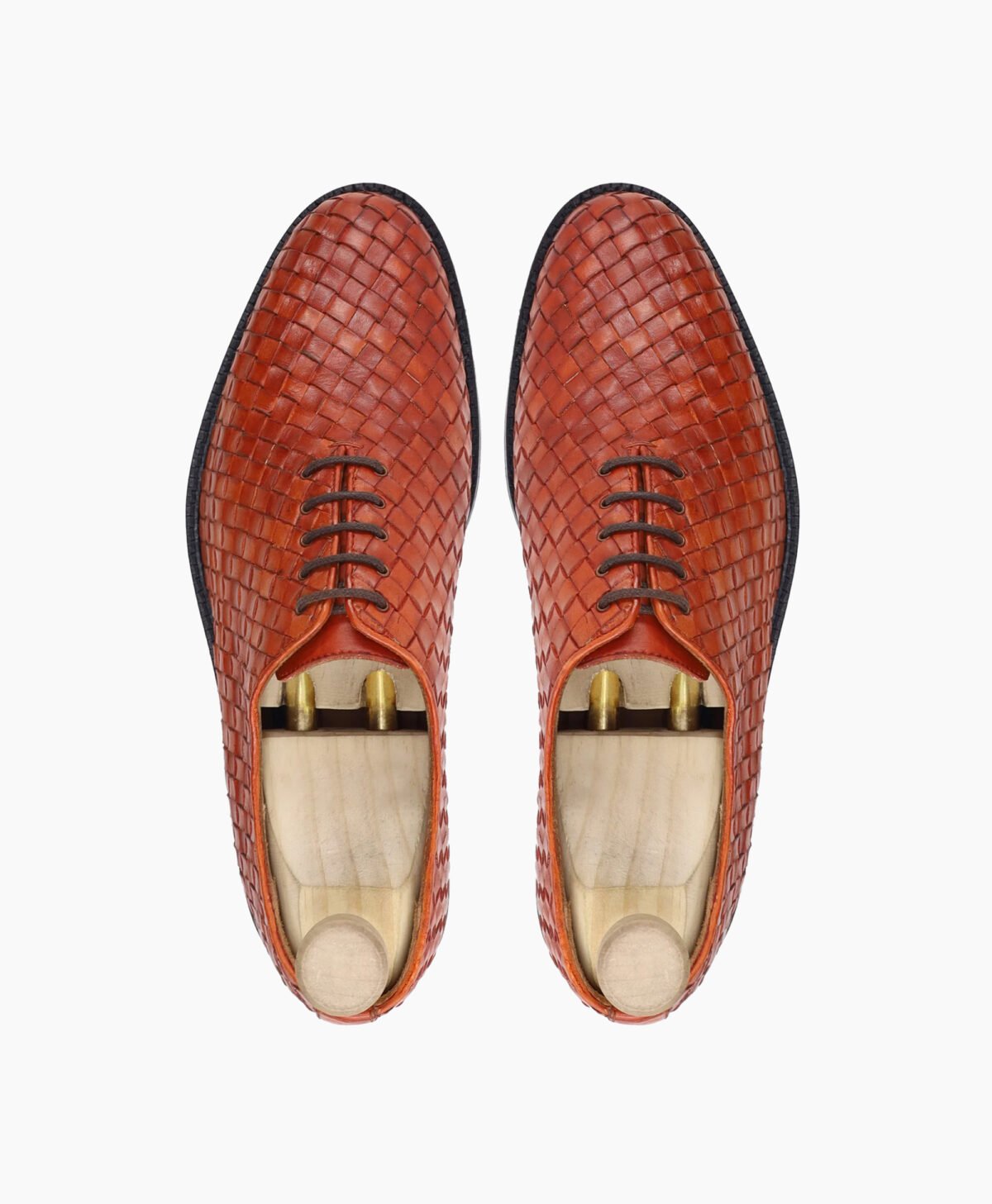 Norwalk Wholecut Tan Hand Woven Calf Leather Shoes Image202