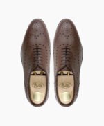 Ojai Wholecut Brown Pebble Grain Leather Shoes