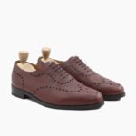 Ojai Wholecut Oxblood Pebble Grain Leather Shoes
