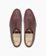 Ojai Wholecut Oxblood Pebble Grain Leather Shoes