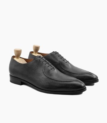 Ozark Wholecut Black Pebble Grain Leather Shoes