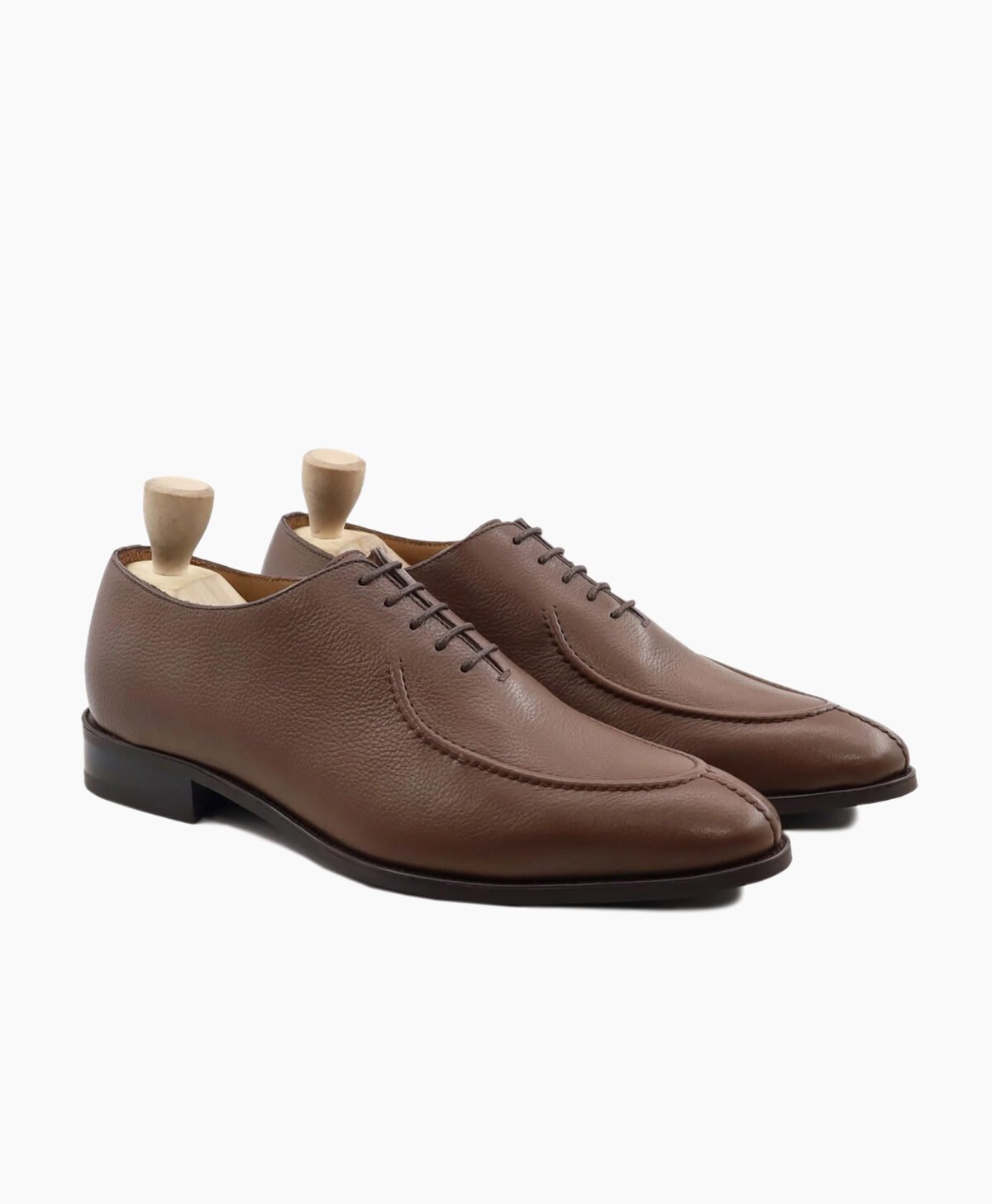 Ozark Wholecut Brown Pebble Grain Leather Shoes Image200