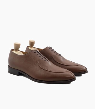 Ozark Wholecut Brown Pebble Grain Leather Shoes Image200