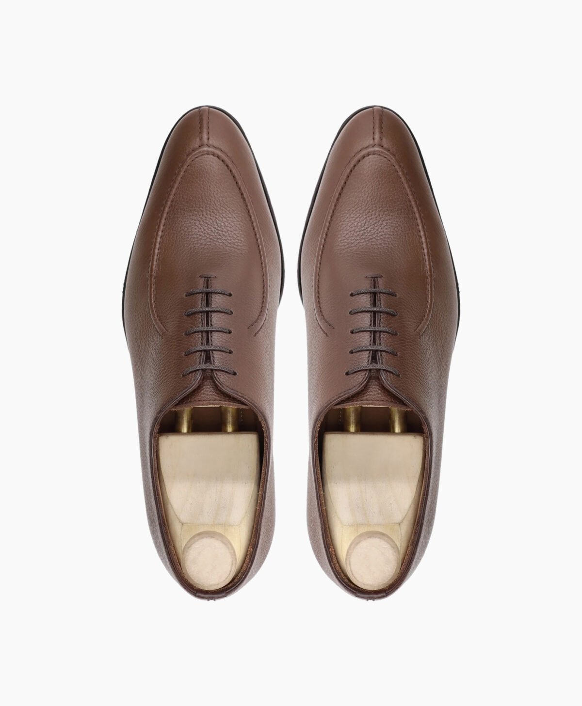 Ozark Wholecut Brown Pebble Grain Leather Shoes Image202