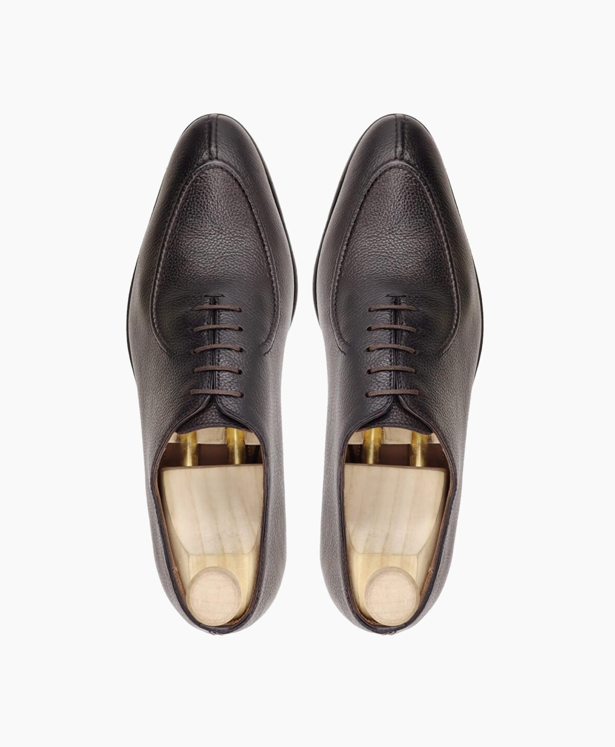Ozark Wholecut Dark Brown Pebble Grain Leather Shoes Image203