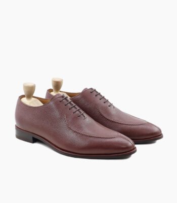 Ozark Wholecut Oxblood Pebble Grain Leather Shoes