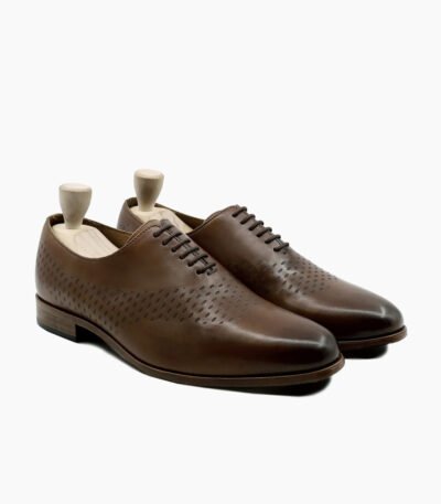 Palo Wholecut Brown Calf Leather Shoes