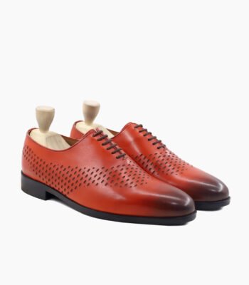 Palo Wholecut Burnished Tan Calf Leather Shoes