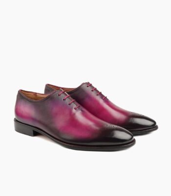 Rancho Wholecut Fuchsia Patina Calf Leather Shoes