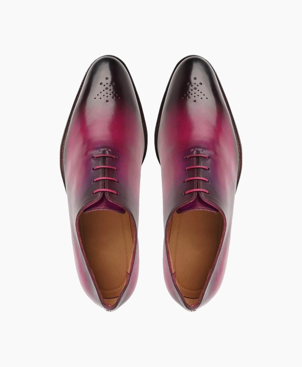 Rancho Wholecut Fuchsia Patina Calf Leather Shoes Image202