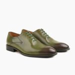 Walpi Wholecut Green Calf Leather Shoes