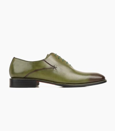 Walpi Wholecut Green Calf Leather Shoes