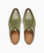Walpi Wholecut Green Calf Leather Shoes