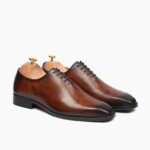 Yuma Wholecut Burnished Brown Calf Leather Shoes