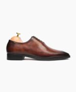 Yuma Wholecut Burnished Brown Calf Leather Shoes