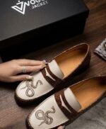 Helen Snake and White Penny Loafers