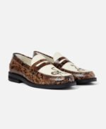 Helen Snake and White Penny Loafers