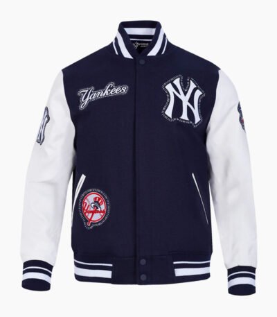MLB New York Yankees DIY Pick Stitch Men's Rib Wool Varsity Jacket