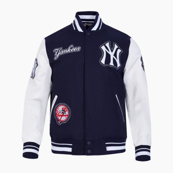 MLB New York Yankees DIY Pick Stitch Men's Rib Wool Varsity Jacket
