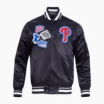 MLB Philadelphia Phillies DIY Pick Stitch Men's Rib Satin Jacket