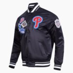 MLB Philadelphia Phillies DIY Pick Stitch Men's Rib Satin Jacket