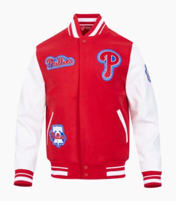 MLB Philadelphia Phillies DIY Pick Stitch Men's Rib Wool Varsity Jacket