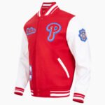 MLB Philadelphia Phillies DIY Pick Stitch Men's Rib Wool Varsity Jacket