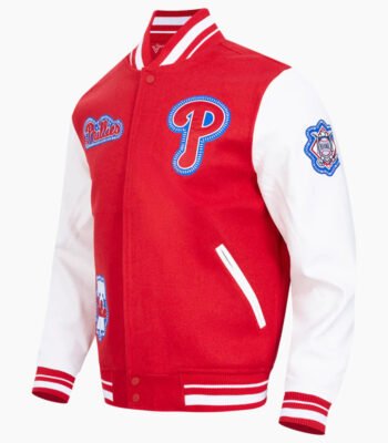 MLB Philadelphia Phillies DIY Pick Stitch Men's Rib Wool Varsity Jacket