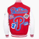 MLB Philadelphia Phillies DIY Pick Stitch Men's Rib Wool Varsity Jacket
