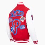 MLB Philadelphia Phillies DIY Pick Stitch Men's Rib Wool Varsity Jacket