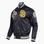 MLB San Diego Padres DIY Pick Stitch Men's Rib Satin Jacket