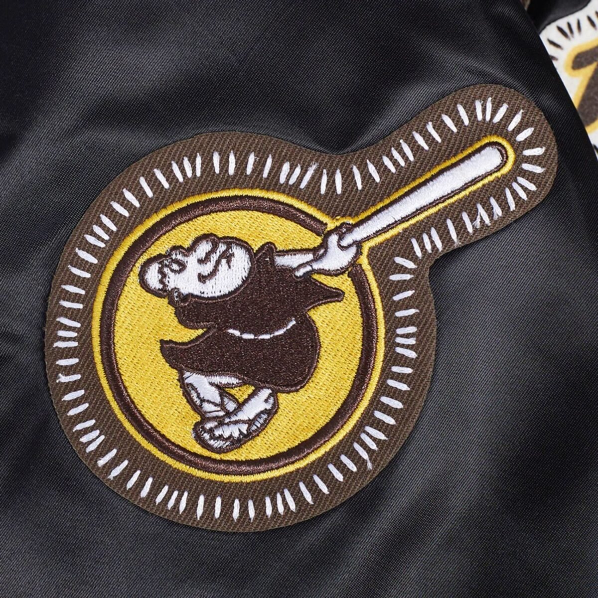 MLB San Diego Padres DIY Pick Stitch Men's Rib Satin Jacket MLB San Diego Padres DIY Pick Stitch Men's Rib Satin Jacket