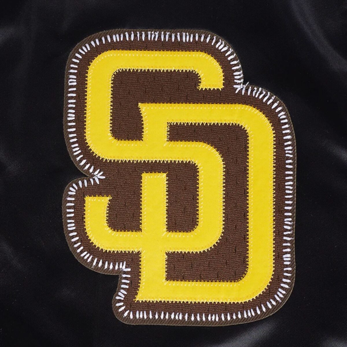 MLB San Diego Padres DIY Pick Stitch Men's Rib Satin Jacket MLB San Diego Padres DIY Pick Stitch Men's Rib Satin Jacket