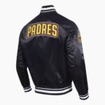 MLB San Diego Padres DIY Pick Stitch Men's Rib Satin Jacket