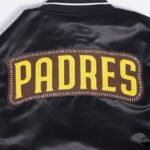 MLB San Diego Padres DIY Pick Stitch Men's Rib Satin Jacket