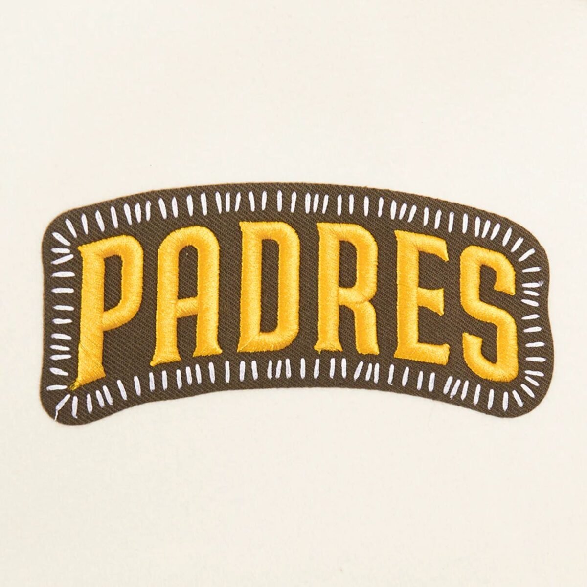 MLB San Diego Padres DIY Pick Stitch Men's Rib Wool Varsity Jacket