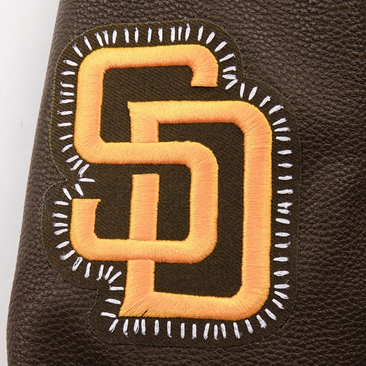 MLB San Diego Padres DIY Pick Stitch Men's Rib Wool Varsity Jacket
