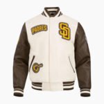 MLB San Diego Padres DIY Pick Stitch Men's Rib Wool Varsity Jacket