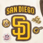 MLB San Diego Padres DIY Pick Stitch Men's Rib Wool Varsity Jacket