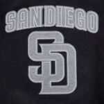 MLB San Diego Padres Reverse French Terry Men's Color Block Wool Varsity Jacket