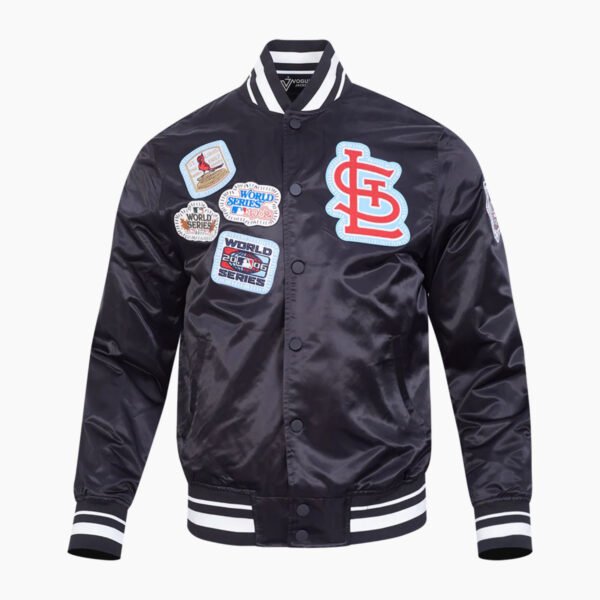 MLB St. Louis Cardinals DIY Pick Stitch Men's Rib Satin Jacket