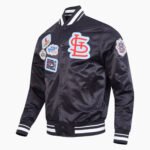 MLB St. Louis Cardinals DIY Pick Stitch Men's Rib Satin Jacket