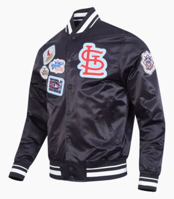 MLB St. Louis Cardinals DIY Pick Stitch Men's Rib Satin Jacket