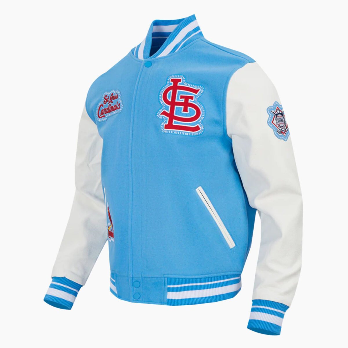 MLB St. Louis Cardinals DIY Pick Stitch Men's Rib Wool Varsity Jacket MLB St. Louis Cardinals DIY Pick Stitch Men's Rib Wool Varsity Jacket