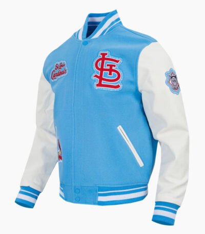 MLB St. Louis Cardinals DIY Pick Stitch Men's Rib Wool Varsity Jacket