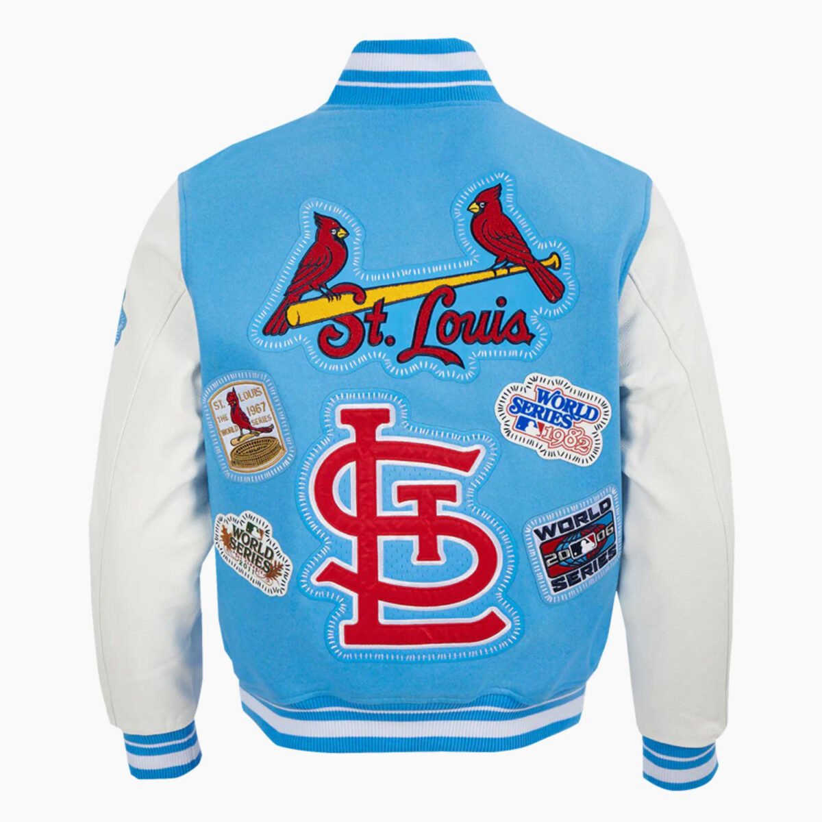 MLB St. Louis Cardinals DIY Pick Stitch Men's Rib Wool Varsity Jacket MLB St. Louis Cardinals DIY Pick Stitch Men's Rib Wool Varsity Jacket